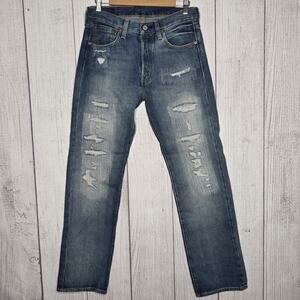 Levi's 501 150th Anniversary Distressed Jeans W30 L32 Button Fly